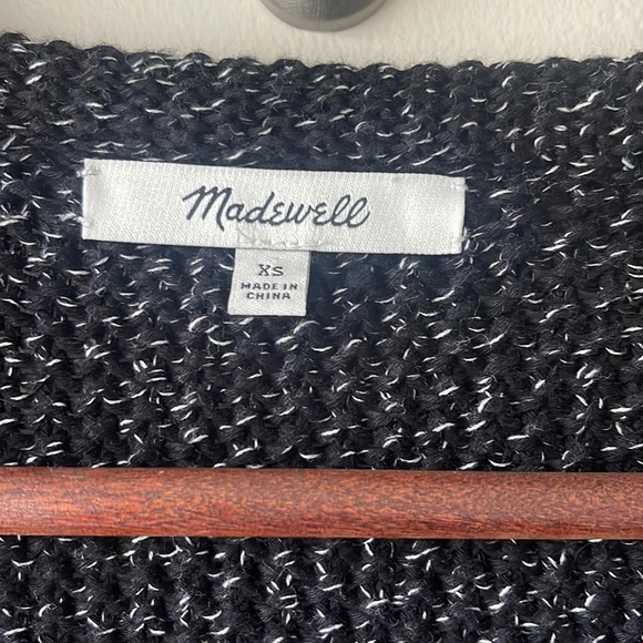 MADEWELL Memento Fringe Open Cardigan Sweater Blogger Favorite Black Size XS - Picture 4 of 9